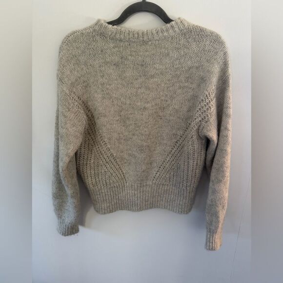 Madewell Wool Blend Crewneck Wedge Long Sleeve Sweater XS - Picture 8 of 8